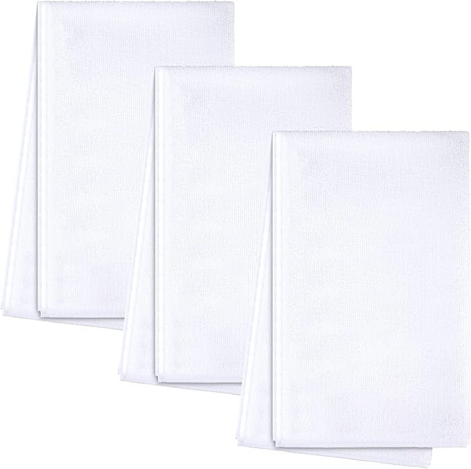Sublimation Dishtowel Absorbent Multi Purpose Kitchen Dish Towels Blank DIY Dishcloth Bathroom Towel for Fall Christmas Kitchen Home Decor,16 x 24 Inch(3 Pieces)