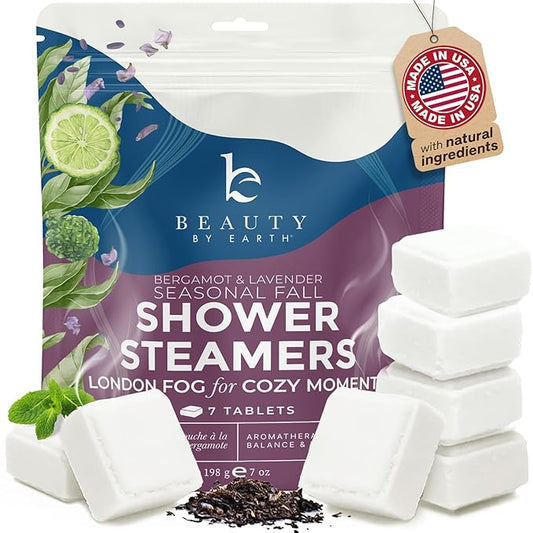 Lavender Shower Steamers Aromatherapy – USA Made with Bergamot Essential OilRelaxation Gifts for Women & Men, Self Care Spa Day Essentials, Stress Relief & Relaxing Calming Pamper Gifts