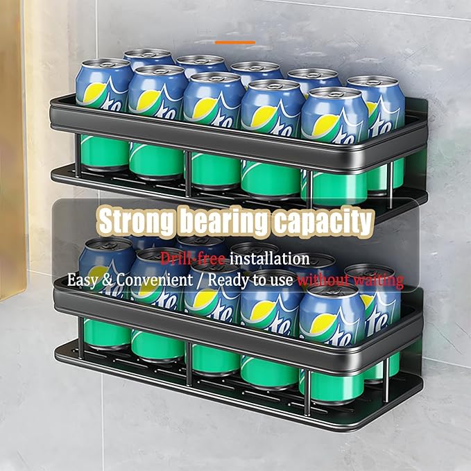 Shower Caddy Adhesive 2Pack with Hooks and Rod for Towels Silver-Premium Bathroom Shower Shelves Shampoo Organizer Rack Storage Bathtub Shelf Rustproof Easy Installation Sturdy Build Sleek Modern Look