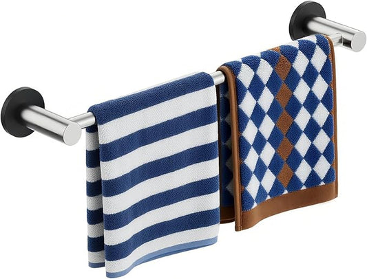 ULIBERMAGNET Heavy Duty Magnetic Towel Bar,1 Set Magnetic Towel Holder Rail Silver with Adjustable Length, Non-Slip Stainless Steel Towel Rail for Refrigerator, Oven, Dishwasher, Cabinet, Laundry