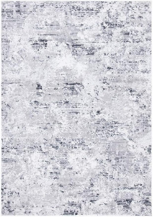 SAFAVIEH Amelia Collection Accent Rug - 3' x 5', Grey & Ivory, Modern Abstract Design, Non-Shedding & Easy Care, Ideal for High Traffic Areas in Entryway, Living Room, Bedroom (ALA705G)