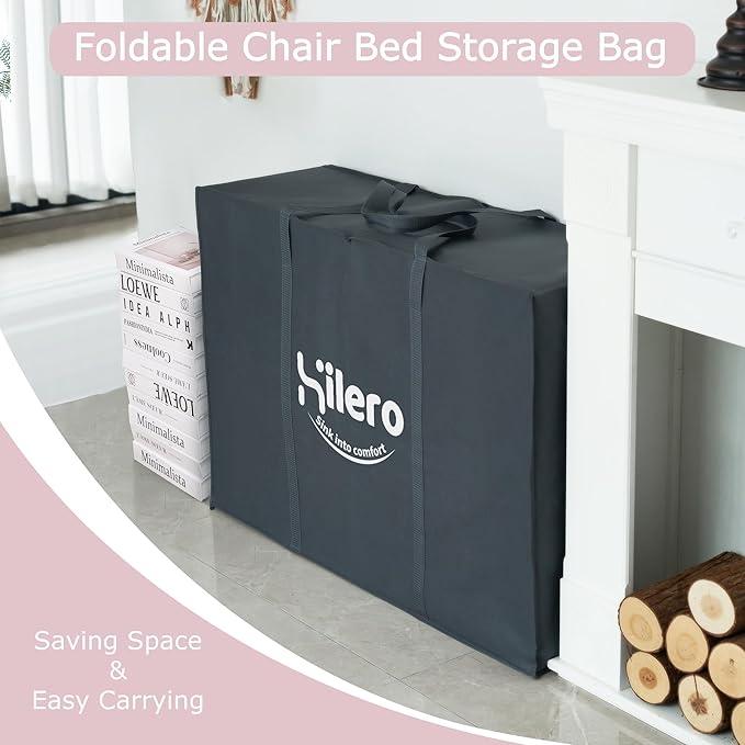 Folding Sofa Bed, 4 in 1 Convertible Sleeper Chair with Pillow, Single Memory Foam Fold Out Chair Bed, Modern Floor Futon Sofa Couch Mattress for Living Room/Guest/Apartment, Pink