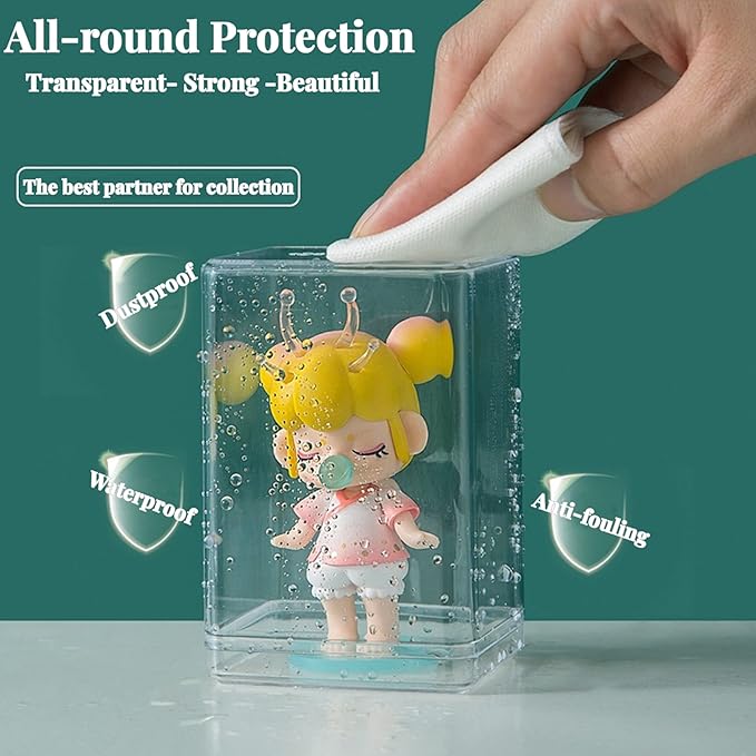 Small Acrylic Box, Clear Box with Lid 2 Pack Transparent Display Box Plastic Square Cube Containers Storage Box for Birthday Valentine's Day Party Favor Candy Pill and Tiny Jewelry
