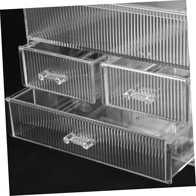 Happyyami Makeup Organizer Large Acrylic Storage Box Desktop Cosmetic Organizer Drawer Storage