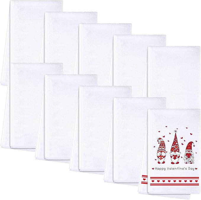 Sublimation Dishtowel Absorbent Multi Purpose Kitchen Dish Towels Blank DIY Dishcloth Bathroom Towel for Fall Christmas Kitchen Home Decor,16 x 24 Inch(10 Pieces)
