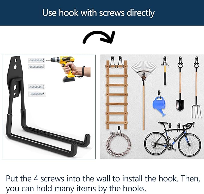 Large Magnetic Hooks Heavy Duty,Magnetic Utility Hooks for Garden Tools,Horse trailor,Straps,Steel Pegboard,Workshop,Anti-Scratch EV Charger Holder,Magnetic Cable and Tool Holder(2pack)