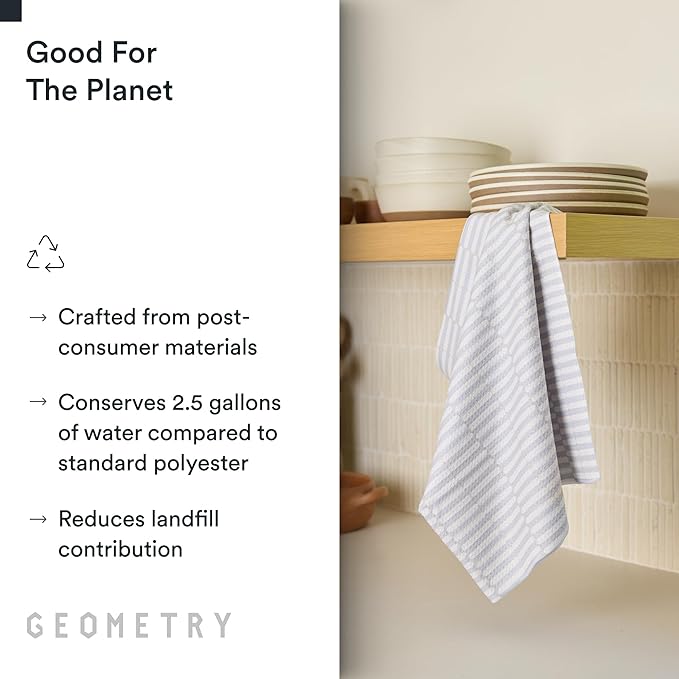 Kitchen Tea Towels - Quick Dry Microfiber Dish Towels for Kitchen - Ensemble Neutre 18" x 30" - 2 Pack
