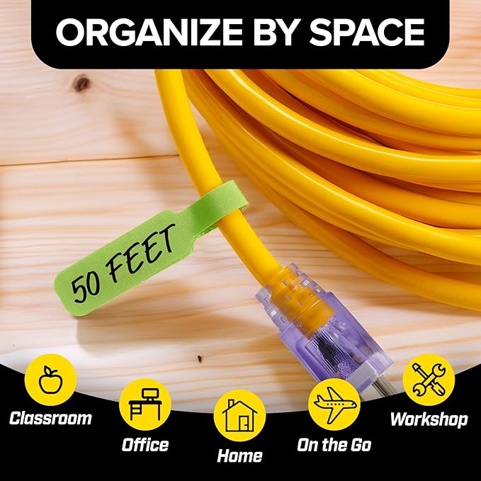 Cable Labels by Wrap-It Storage, Large, White (30-Pack) Write On Cord Labels, Wire Labels, Cable Tags and Wire Tags for Cable Management and Organizer for Electronics, Computers and More