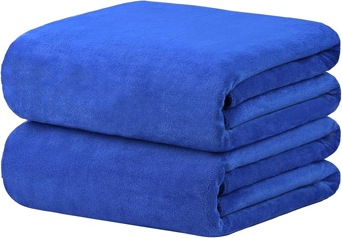 Microfiber Bath Sheet Towels, Extra Large Bath Towel for Adult, 2 Pack, 40" x 80", Super Absorbent, Fast Drying, Soft for Body, Shower,Sauna,Yoga,Sport, Fitness,Gym, Dark Blue