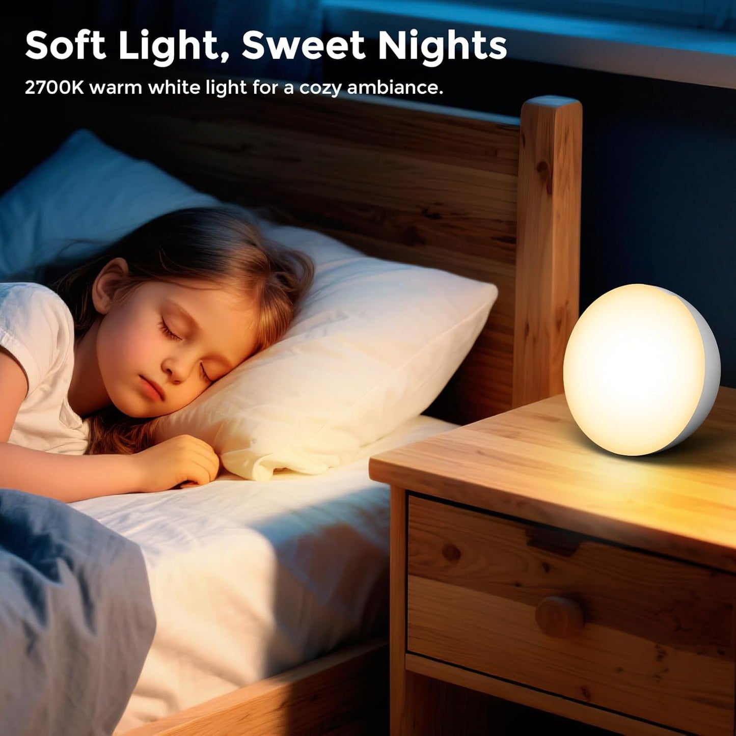 Cordless Bedside Table Lamp with Gravity Sensor