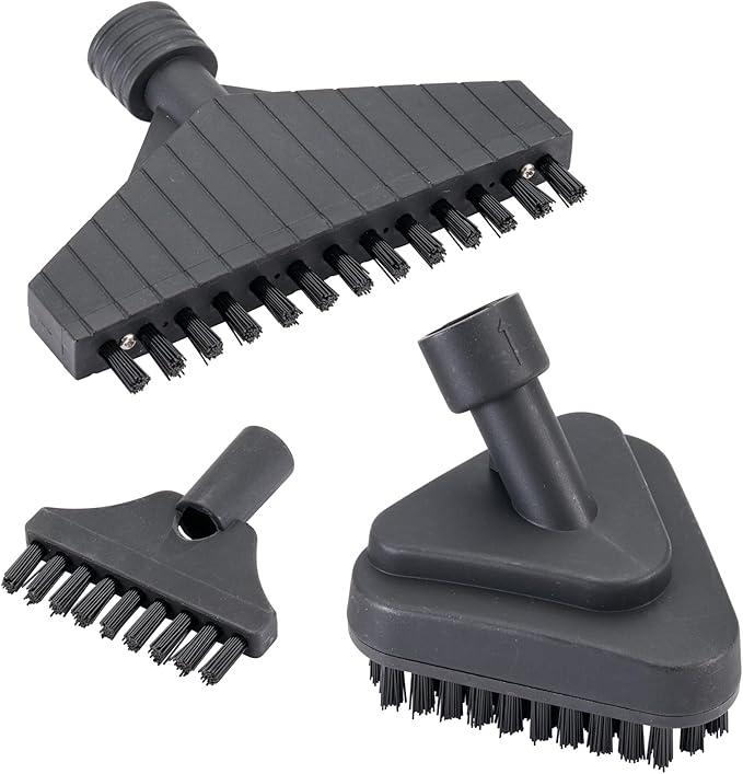 3 Accessory Attachment Brush Kit, Includes Small and Large Grout Brush and Soft Bristled Triangle Brush Compatible with 905e, 915e and 925e Steamers