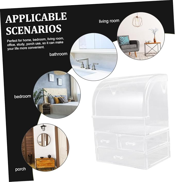Acrylic Makeup Organizer Box Desktop Drawer Organizer Storage for Cosmetics