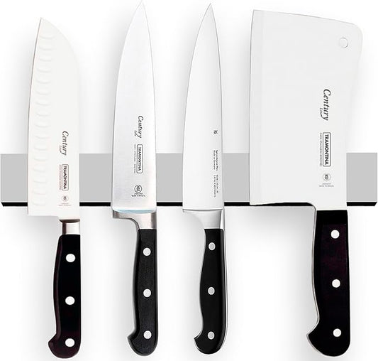 10 Inch Grey Magnetic Knife Holder for Wall No Drilling Use as Magnetic Knife Strip - Magnetic Knife Bar - Wall Kitchen Knife Magnetic Holder