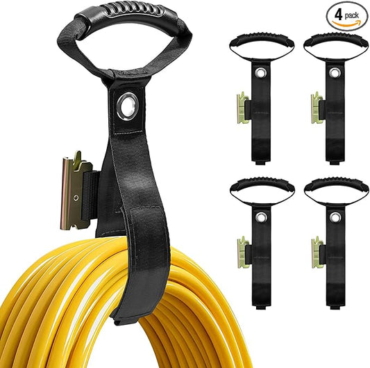 4 Pack Etrack Extension Cord Organizer, 17" Hook & Loop Closure E-track Rail Accessories Storage Straps Extension Cord Holder for Keep Cords, E Track, Hoses, Ropes, Cables Organized