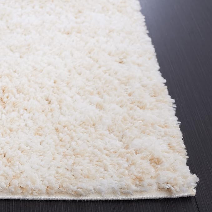 SAFAVIEH Berber Shag Collection Runner Rug - 2'3" x 10', Ivory & Beige, Non-Shedding & Easy to Clean, Plush Thick Pile, Ideal for Bedroom, Hallway, Foyer, Entryway (BER563A)