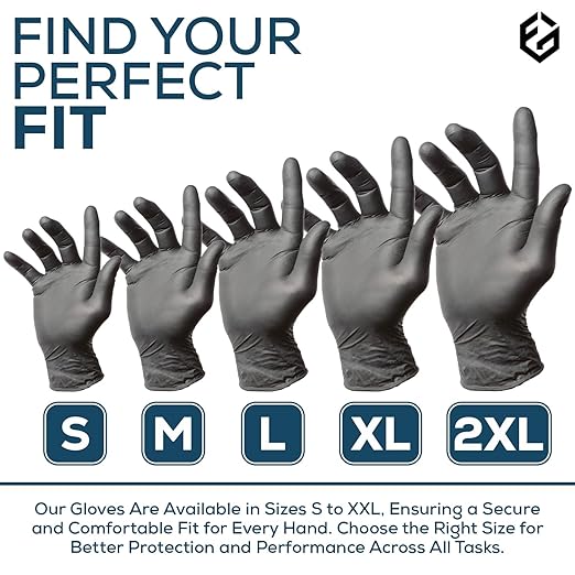 First Glove Volt 6 Mil Black Nitrile Disposable Gloves - 1000 Count Small - Food Safe Heavy Duty Gloves for Cooking, Cleaning, Industrial & Food Service - Latex Free, Powder Free, Micro-Textured Grip