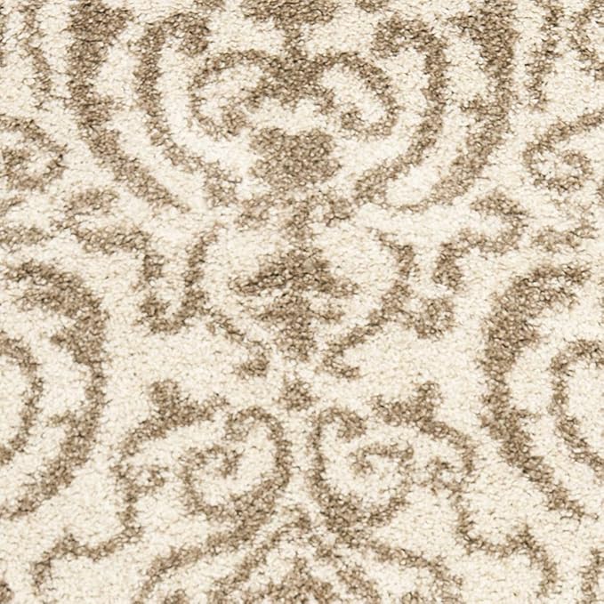 SAFAVIEH Florida Shag Collection Accent Rug - 3'3" x 5'3", Cream & Beige, Design, Non-Shedding & Easy Care, 1.2-inch Thick Ideal for High Traffic Areas in Foyer, Living Room, Bedroom (SG462-1113)