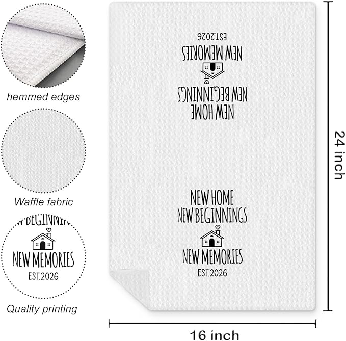 Housewarming Gifts 2026 Kitchen Towels, House Warming Gifts New Home House Apartment, Gift for New Homeowners, Housewarming Decorations, 16x24 Inch