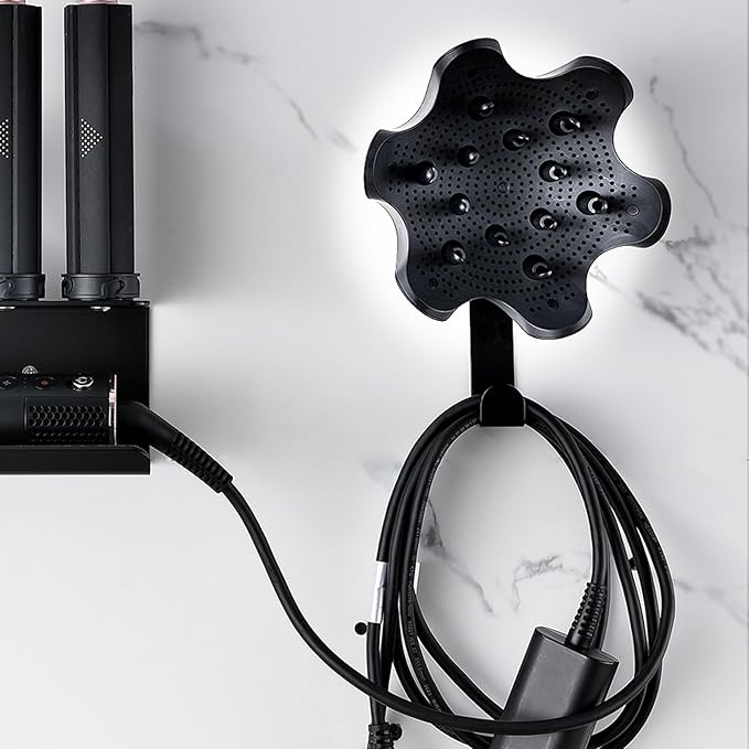for Shark Flexstyle Wall Mount Stand Holder, Shark Flex Style Hair Blow Dryer Storage Rack, Accessory Attachments Organizer, with Cord Hanger Hook