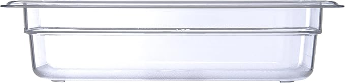 Carlisle FoodService Products Storplus Food Storage Container Food Pan, Chafing Pan for Catering, Buffets, Restaurants, Polycarbonate (Pc), 1/4 Size 2.5 Inches Deep, Clear, (Pack of 6)