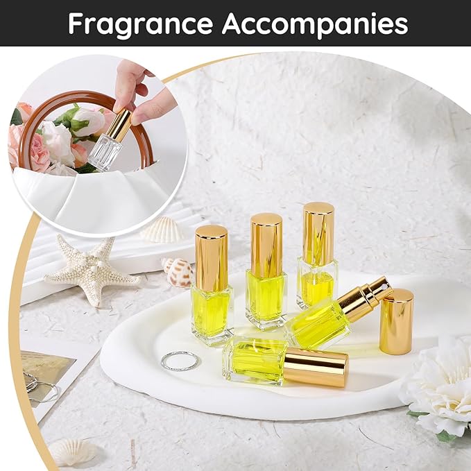 Segbeauty 80pcs 0.1oz Perfume Atomizer Glass Sprayer, Small Perfume Travel Refillable Cologne Spray Bottle, 3ml Bulk Mini Spray Bottle with Refill Kit, Fine Mist Empty Travel Atomizer for Liquids