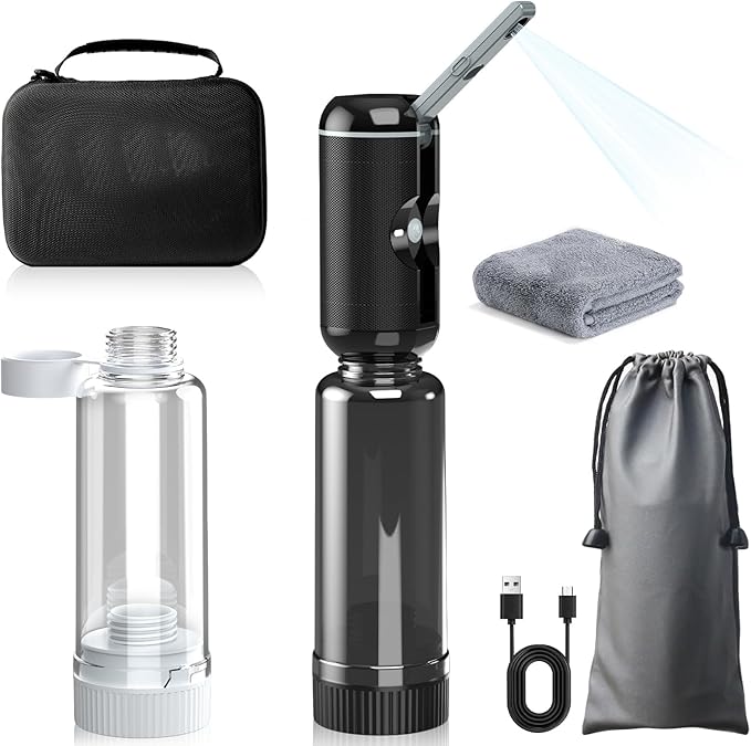 Portable Bidet for Travel,IPX6 Waterproof Electric Travel Bidet Sprayer with Two Water Bottles, Rechargeable High Pressure Handheld Bidets Perfect for Personal Hygiene Cleaning