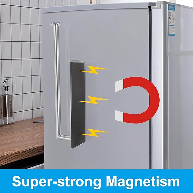 RedCall 2 Pack Magnetic Paper Towel Holder for Fridge, Kitchen Towel Holder for Refrigerator/BBQ Grills/Griddles Toolbox/RV,Powerful Magnetic Towel Bar,Kitchen Bathroom Organizers and Storage