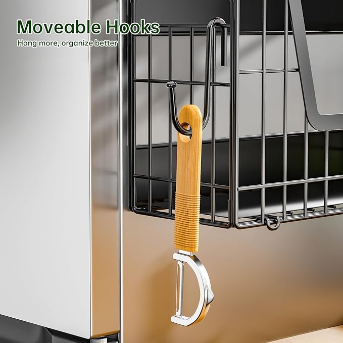 Heavy Duty Magnetic Shelf Basket for Fridge(2-Pack), Foldable Magnetic Storage Basket, No Assembly Space Saving Fridge Organizer for Fruits, Veggies, Snacks & Laundry