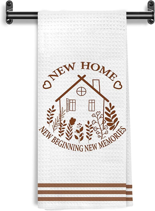 New Home Gifts Kitchen Towels, House Warming Gifts New Home Decorative Hand Towels for Bathroom Kitchen, Housewarming Gift Dish Tea Towels Drying Cloth, 16x24 Inch