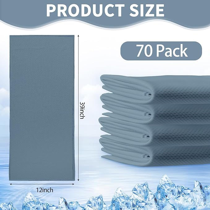 Cooling Towel Bulk - Neck & Face Cool Chilly Towels Microfiber Breathable Sport Sweat Rag for Gym, Yoga, Travel, Camping, Running, Outdoor