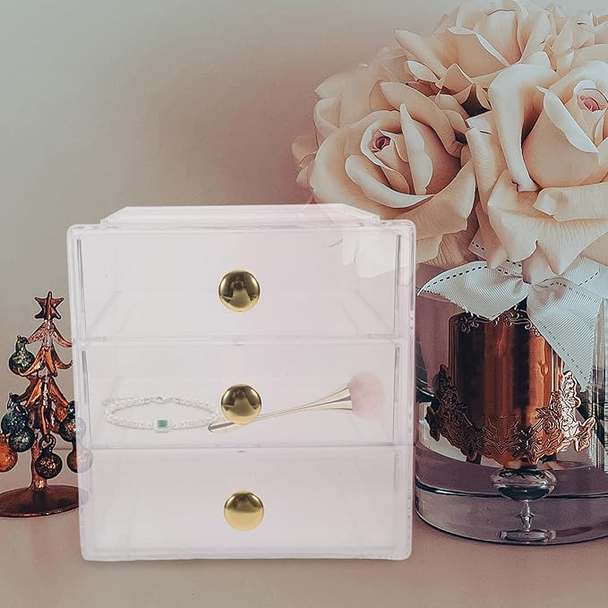 Alipis Organizer Clear Storage Box for Desktop Multi-use Storage for Cosmetics Jewelry Office Supplies Efficient and Space-saving Smooth