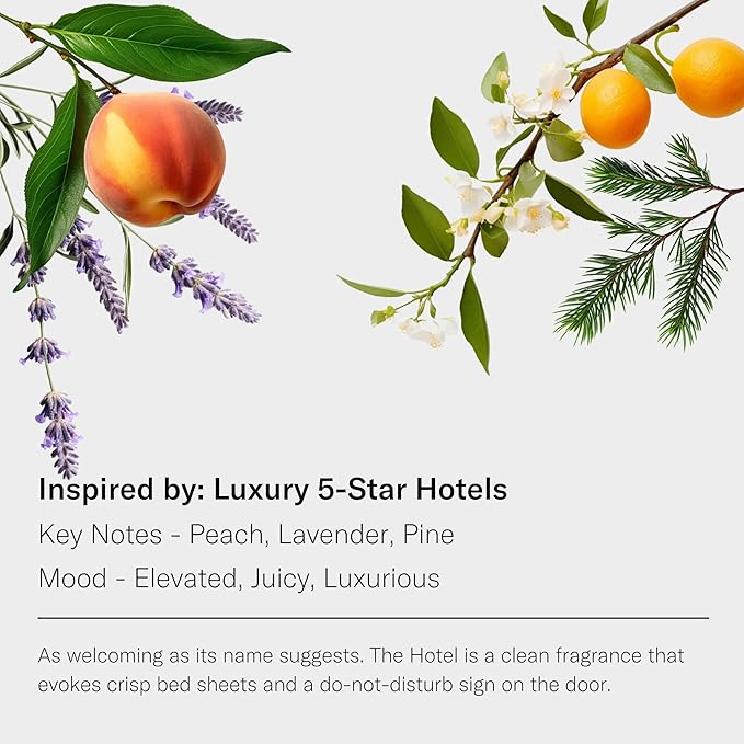 AromaTech The Hotel Aroma Essential Oil Blend: Luxury Hotel Inspired Aromatherapy with Lemon, Lavender, Peach & Pine for Ultrasonic Diffusers & Nebulizers (120 mL, The Hotel)