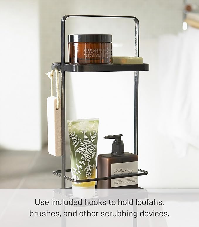 YAMAZAKI Home Tower Bath Rack - Bathroom Shower Storage Holder, Caddy Shelf Organizer - Large, 26" - Steel -