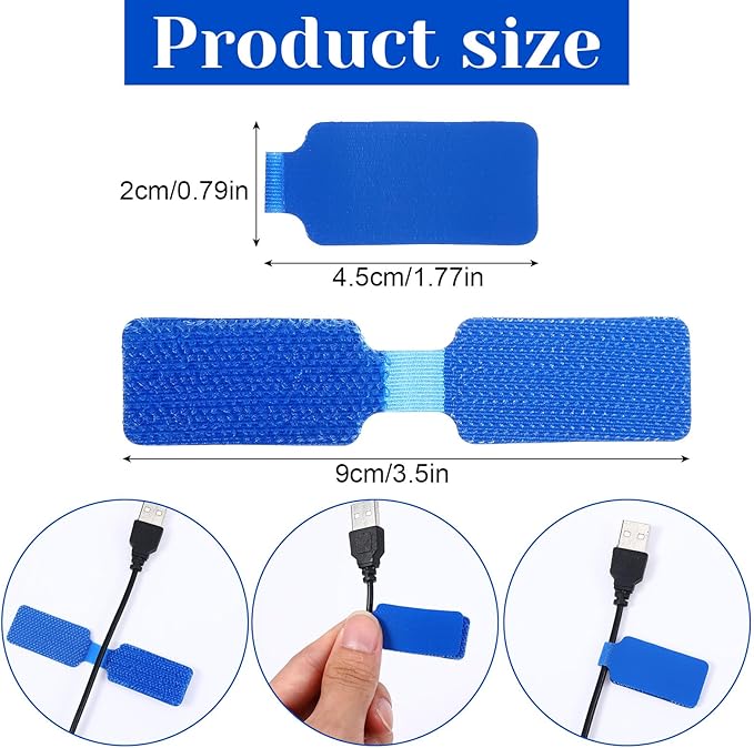 32 Pcs Cable Labels Multi-Color Write On Cord Label Self-Adhesive Reusable Wire Tags Write On Cord Label Wire Labels for Computers Electronics Cable Recognition and Management