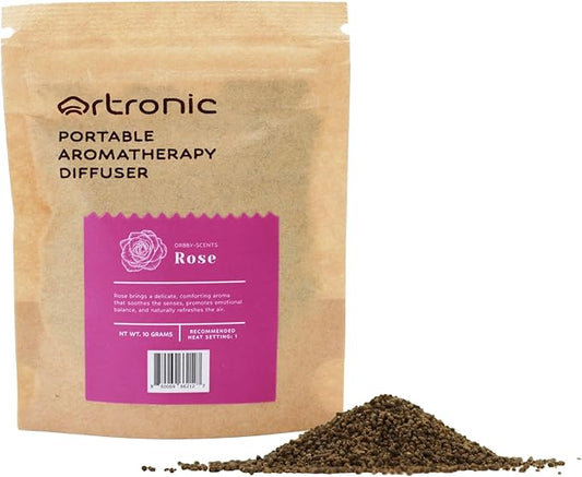 Aroma Diffuser-Compatible Scent Granule Starter Kit: Rose,10g, Refills for Orbby Incense Burner