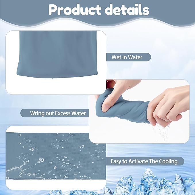 Cooling Towel Bulk - Neck & Face Cool Chilly Towels Microfiber Breathable Sport Sweat Rag for Gym, Yoga, Travel, Camping, Running, Outdoor