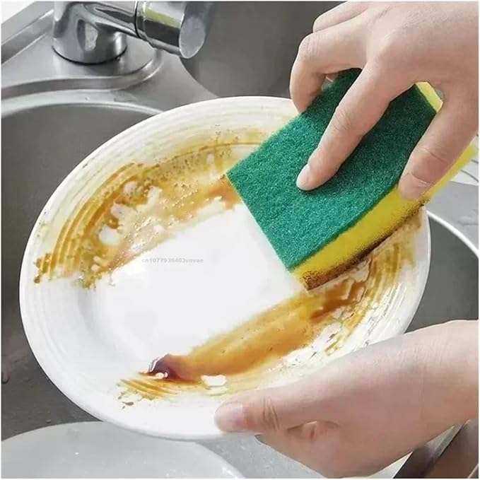 30pcs Kitchen Dishwashing Sponge Soft Absorbent Clean Rub Pot Removing Kits Household Cleaning Brush