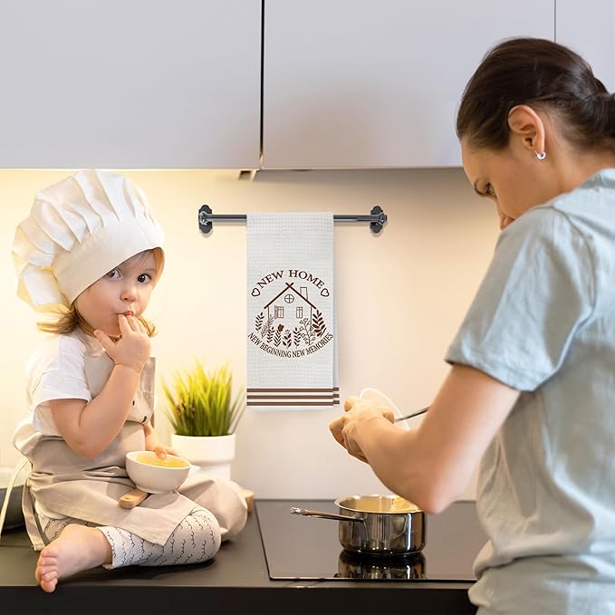 New Home Gifts Kitchen Towels, House Warming Gifts New Home Decorative Hand Towels for Bathroom Kitchen, Housewarming Gift Dish Tea Towels Drying Cloth, 16x24 Inch