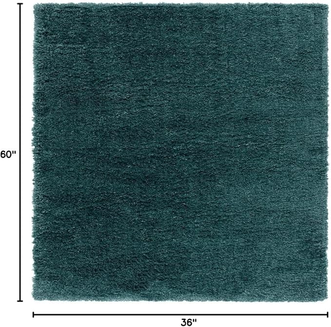 SAFAVIEH Fontana Shag 800 Collection Area Rug - 3' x 5', Dark Green, Shag & Flokati Design, Ideal for High Traffic Areas in Living Room, Bedroom & Dining Room (FNT800Y-3)