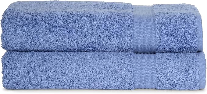 TowelSelections Soft and Absorbent Towels Cotton for Bathroom Hotel Shower Spa Gym, 2 Bath Towels Lavender Lustre