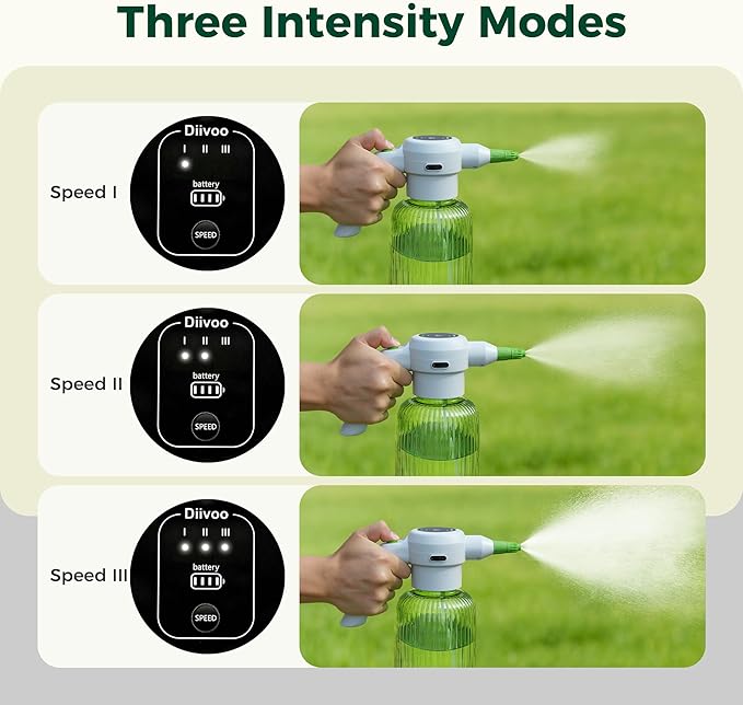 Brass Sprinkler Timer 2 Zone & Diivoo Electric Spray Bottle 2L/0.5 Gallon Bundle
