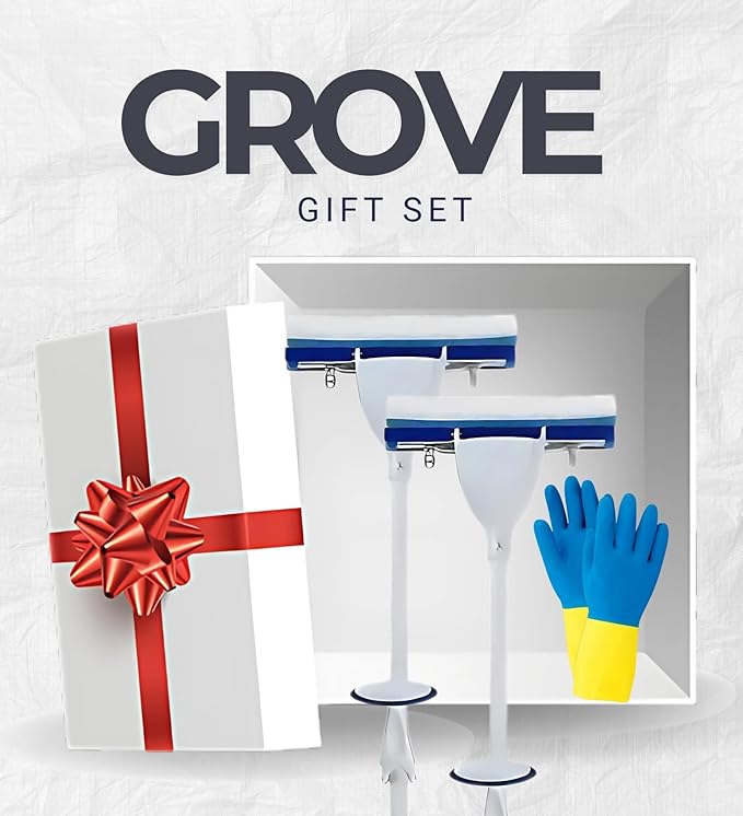 2X Magic Eraser 10 in. W Roller Mop with Scrub Brush Bundle with Cleaning Gloves – Dual-Action Mop for Tough Floor Messes with Built-in Scrubber – Gift Set (3 Items)