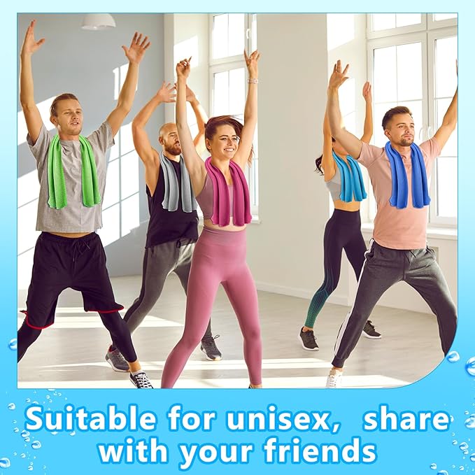100 Pack Cooling Towels,40"x12" Ice Breathable Soft Chilly Sweat Rag Microfiber Workout Rags for Gym Cooling Towels for Neck and Face for Yoga Golf Sport Running (5 Colors)