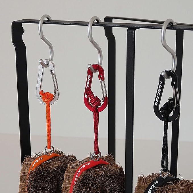 Natural Palm Tawashi OBI - Set of 2 - Red - Premium Coconut Fiber - Scrubber for Cleaning Kitchen, Bath, and Shoes - Made in Japan