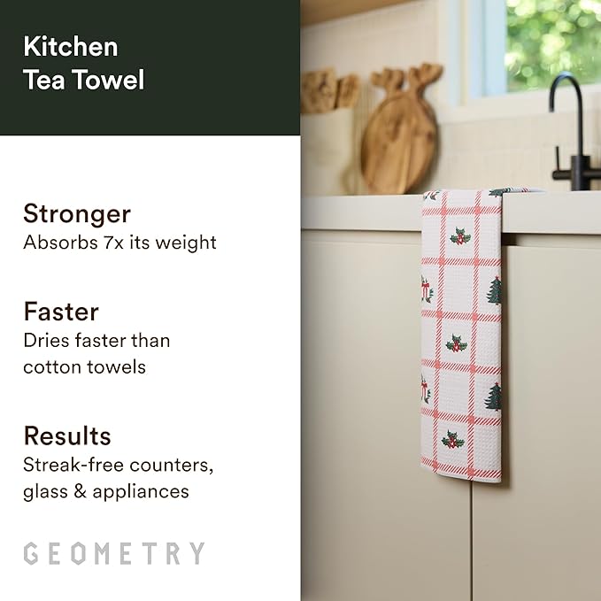 Christmas Kitchen Towels - Quick Dry Microfiber Cloth Dish Towels for Kitchen Drying - Premium Quick Dry Towel - Tidings