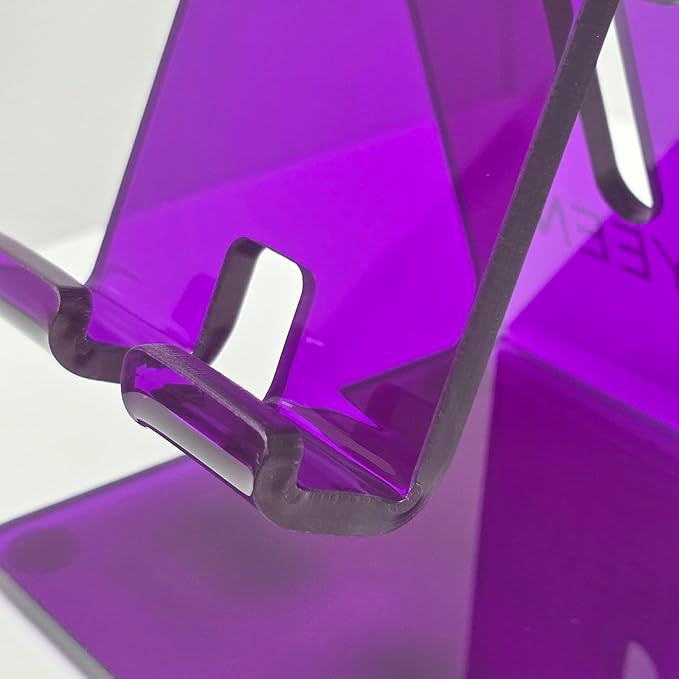 Acrylic Phone Holder – Aesthetic Clear Phone Stand for Desk, Compatible with 4”-12” Devices – Stylish Office Decor, Work from Home Essential, Minimalist Tablet Dock for All Phones & Tablets