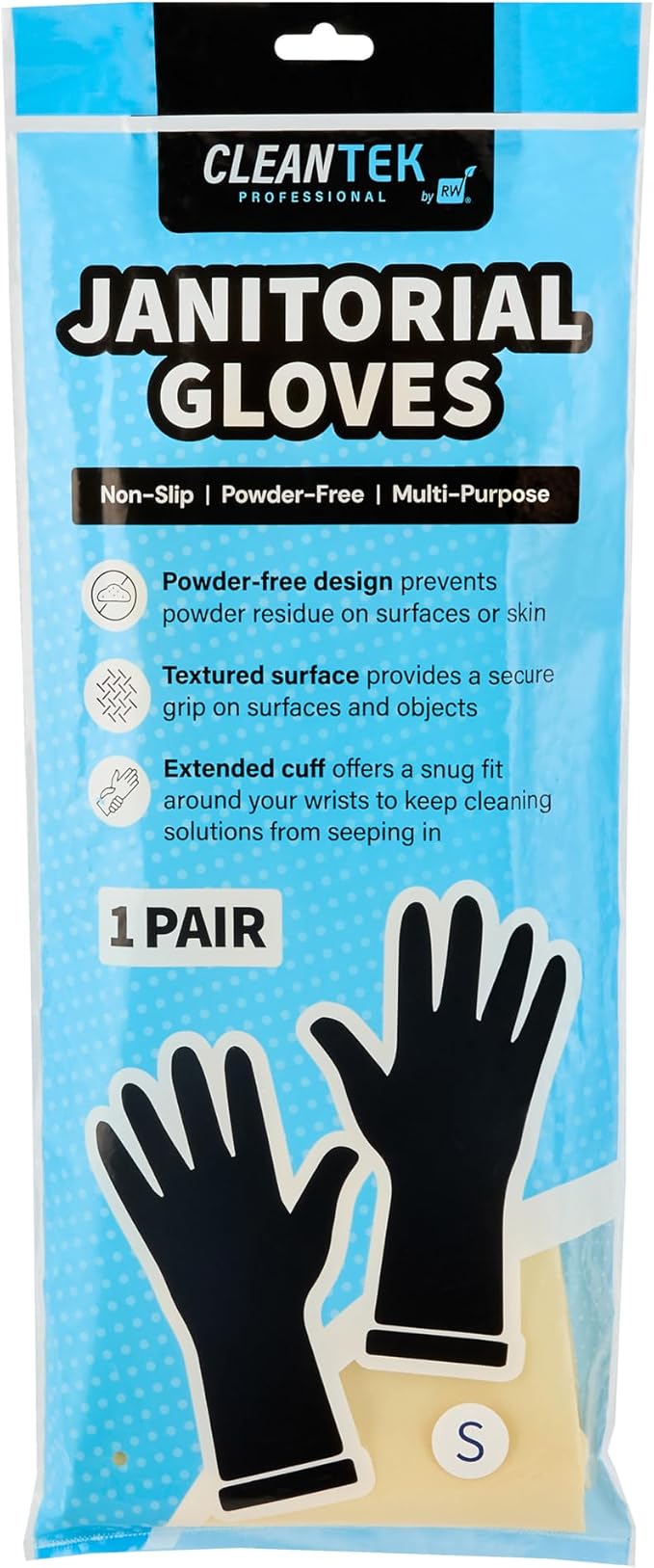 Cleaning Gloves Case of 10 Rubber 22 mil Household Gloves Chemical-Resistant Puncture-Resistant Abrasion-Resistant Yellow