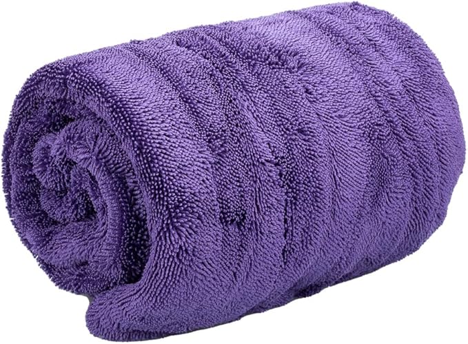 Car Drying Towel, Rinse Free Microfiber Towel for Car Detailing, 1200 GSM, Double Sided, Large Microfiber Towels for Car Drying, Plush Car Wash Towels (6, 24" x 36")