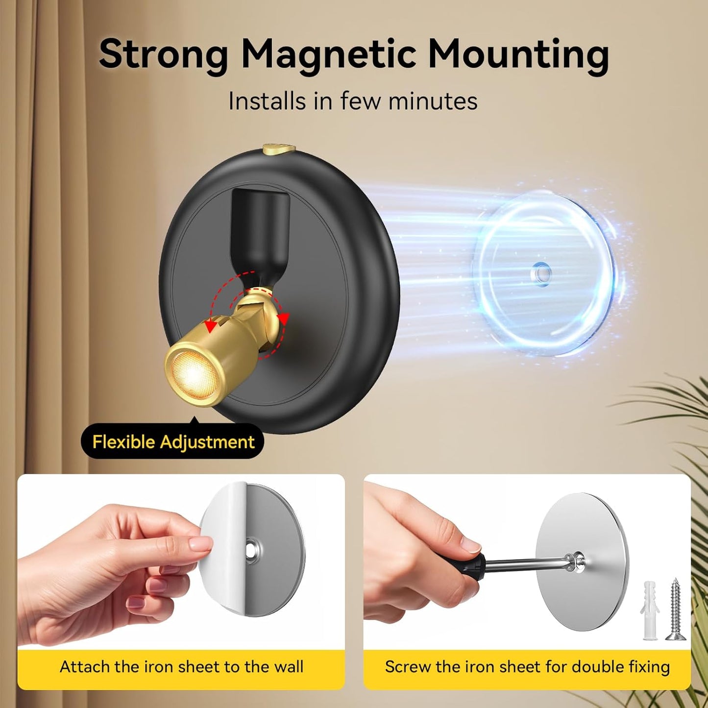 Wireless Rechargeable LED Spotlight – Dimmable Accent Light with Remote & Timer