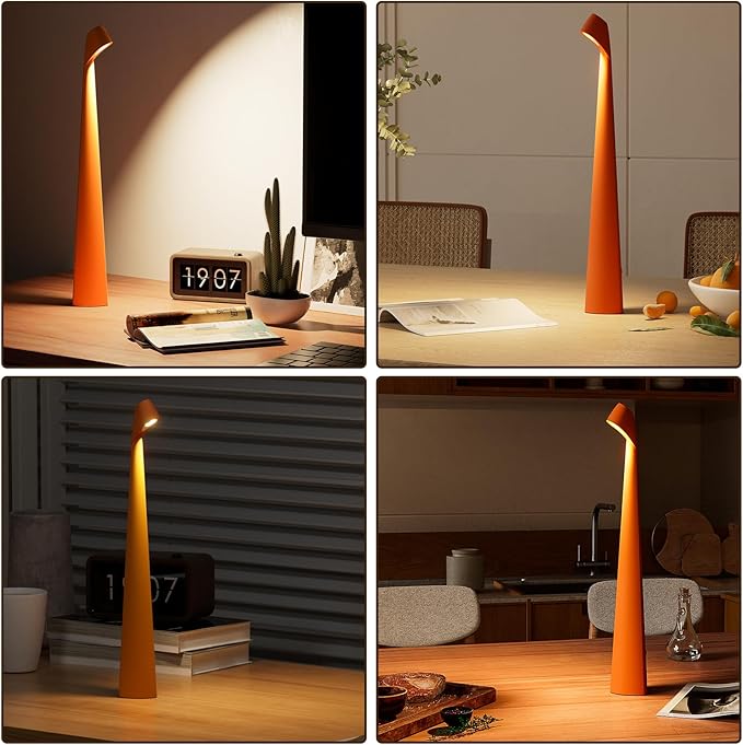 Portable Cordless LED Desk Lamp - Rechargeable Wireless Table Lamp 3-Level Brightness